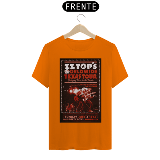 Nome do produto Camiseta ZZTop Show de 1976 no Tenesse - ANTES DE COMPRAR VEJA TABELA DE MEDIDAS ABAIXO DO BOTÃO COMPRAR, POIS TROCA POR ERRO DE TAMANHO É DE RESPONSABILIDADE SUA E GERA CUSTO PRA VOCÊ