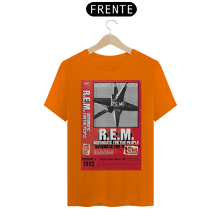Nome do produto Camiseta R.E.M. em homenagem ao lançamento do disco Automatic for the People em 5 de outubro de 1992 . Em 2017, neste mesmo local foi realizada a festa de 25 anos do lançamento do disco - ANTES DE COMPRAR VEJA TABELA DE MEDIDAS ABAIXO DO BOTÃO COMPRA