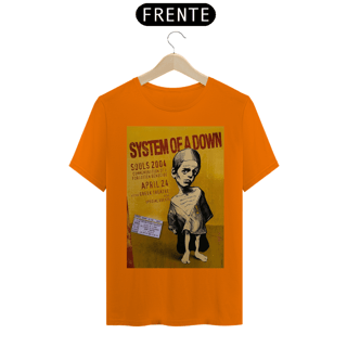 Nome do produto Camiseta System Of Down show de 2004 com ingresso original- NOSSAS CAMISETAS SÃO MAIS AJUSTADAS AO CORPO - ANTES DE FINALIZAR, VEJA TABELA DE MEDIDAS ABAIXO DO BOTÃO COMPRAR OU COMPRE UM TAMANHO MAIOR.