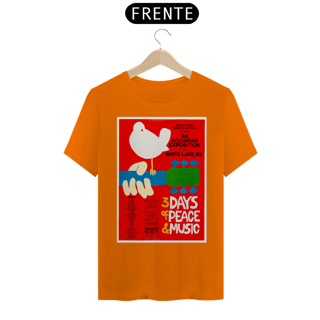 Nome do produto Camiseta Poster Original Festival Woodstock de 1969 - - NOSSAS CAMISETAS SÃO MAIS AJUSTADAS AO CORPO - ANTES DE FINALIZAR, VEJA TABELA DE MEDIDAS ABAIXO DO BOTÃO COMPRAR OU COMPRE UM TAMANHO MAIOR.