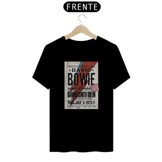 Nome do produto Camiseta Bowie  Show de 1973 - ANTES DE COMPRAR VEJA TABELA DE MEDIDAS ABAIXO DO BOTÃO COMPRAR, POIS TROCA POR ERRO DE TAMANHO É DE RESPONSABILIDADE SUA E GERA CUSTO PRA VOCÊ