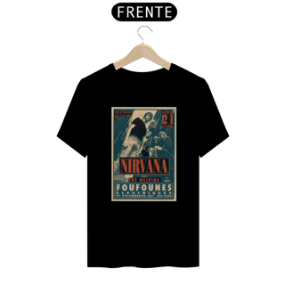 Nome do produto Camiseta Nirvana em Quebec Canadá 1991 - ANTES DE COMPRAR VEJA TABELA DE MEDIDAS ABAIXO DO BOTÃO COMPRAR, POIS TROCA POR ERRO DE TAMANHO É DE RESPONSABILIDADE SUA E GERA CUSTO PRA VOCÊ