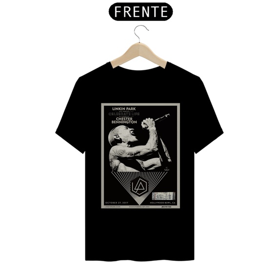 Camiseta Linkin Park Show de2017 pela vida em homenagem ao Chester com seu ingresso original - ANTES DE COMPRAR VEJA TABELA DE MEDIDAS ABAIXO DO BOTÃO COMPRAR, POIS TROCA POR ERRO DE TAMANHO É DE RESPONSABILIDADE SUA E GERA CUSTO PRA VOCÊ