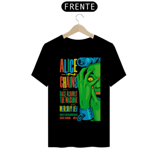 Nome do produto Camiseta Alice In Chains Show de 1993 com abertura do Reage Against - ANTES DE COMPRAR VEJA TABELA DE MEDIDAS ABAIXO DO BOTÃO COMPRAR, POIS TROCA POR ERRO DE TAMANHO É DE RESPONSABILIDADE SUA E GERA CUSTO PRA VOCÊ