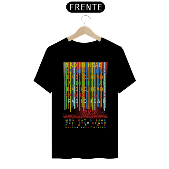 Camiseta Radiohead show em Palm Beach Florida em 2008 - ANTES DE COMPRAR VEJA TABELA DE MEDIDAS ABAIXO DO BOTÃO COMPRAR, POIS TROCA POR ERRO DE TAMANHO É DE RESPONSABILIDADE SUA E GERA CUSTO PRA VOCÊ