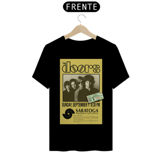 Nome do produto Camiseta The Doors Show em New York de 1968 com ingresso original - ANTES DE COMPRAR VEJA TABELA DE MEDIDAS ABAIXO DO BOTÃO COMPRAR, POIS TROCA POR ERRO DE TAMANHO É DE RESPONSABILIDADE SUA E GERA CUSTO PRA VOCÊ