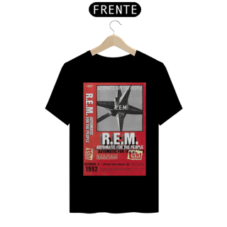 Nome do produto Camiseta R.E.M. em homenagem ao lançamento do disco Automatic for the People em 5 de outubro de 1992 . Em 2017, neste mesmo local foi realizada a festa de 25 anos do lançamento do disco - ANTES DE COMPRAR VEJA TABELA DE MEDIDAS ABAIXO DO BOTÃO COMPRA
