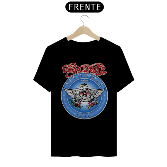 Camiseta Clássica raridade do Aerosmith Aero Force One - ANTES DE COMPRAR VEJA TABELA DE MEDIDAS ABAIXO DO BOTÃO COMPRAR, POIS TROCA POR ERRO DE TAMANHO É DE RESPONSABILIDADE SUA E GERA CUSTO PRA VOCÊ