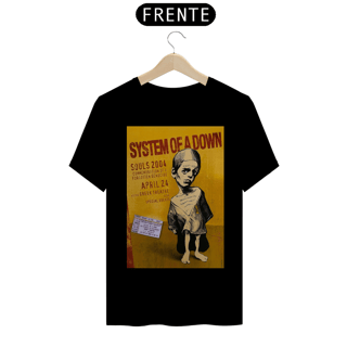 Nome do produto Camiseta System Of Down show de 2004 com ingresso original- NOSSAS CAMISETAS SÃO MAIS AJUSTADAS AO CORPO - ANTES DE FINALIZAR, VEJA TABELA DE MEDIDAS ABAIXO DO BOTÃO COMPRAR OU COMPRE UM TAMANHO MAIOR.