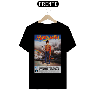 Nome do produto Camiseta Marillion show na alemanha de 1985 - NOSSAS CAMISETAS SÃO MAIS AJUSTADAS AO CORPO - ANTES DE FINALIZAR, VEJA TABELA DE MEDIDAS ABAIXO DO BOTÃO COMPRAR OU COMPRE UM TAMANHO MAIOR.