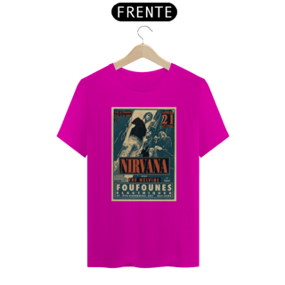 Nome do produto Camiseta Nirvana em Quebec Canadá 1991 - ANTES DE COMPRAR VEJA TABELA DE MEDIDAS ABAIXO DO BOTÃO COMPRAR, POIS TROCA POR ERRO DE TAMANHO É DE RESPONSABILIDADE SUA E GERA CUSTO PRA VOCÊ