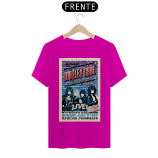 Nome do produto Camiseta Motley Crue Show em Memphis 1987 com abertura do Whitesnake com ingresso original - ANTES DE COMPRAR VEJA TABELA DE MEDIDAS ABAIXO DO BOTÃO COMPRAR, POIS TROCA POR ERRO DE TAMANHO É DE RESPONSABILIDADE SUA E GERA CUSTO PRA VOCÊ