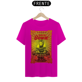 Nome do produto Camiseta David Bowie Show Ziggy Stardust no Tenesse em 1973 - ANTES DE COMPRAR VEJA TABELA DE MEDIDAS ABAIXO DO BOTÃO COMPRAR, POIS TROCA POR ERRO DE TAMANHO É DE RESPONSABILIDADE SUA E GERA CUSTO PRA VOCÊ