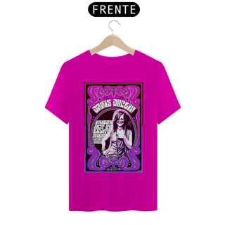 Nome do produto Camiseta Janis Joplin Show em Washita Kansas de 1969 - ANTES DE COMPRAR VEJA TABELA DE MEDIDAS ABAIXO DO BOTÃO COMPRAR, POIS TROCA POR ERRO DE TAMANHO É DE RESPONSABILIDADE SUA E GERA CUSTO PRA VOCÊ