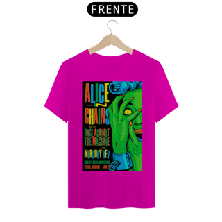 Nome do produto Camiseta Alice In Chains Show de 1993 com abertura do Reage Against - ANTES DE COMPRAR VEJA TABELA DE MEDIDAS ABAIXO DO BOTÃO COMPRAR, POIS TROCA POR ERRO DE TAMANHO É DE RESPONSABILIDADE SUA E GERA CUSTO PRA VOCÊ