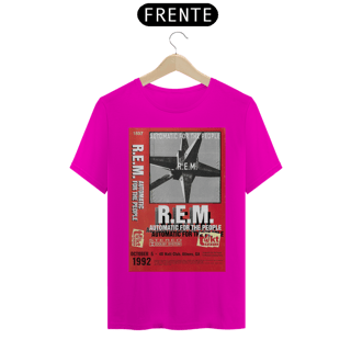 Nome do produto Camiseta R.E.M. em homenagem ao lançamento do disco Automatic for the People em 5 de outubro de 1992 . Em 2017, neste mesmo local foi realizada a festa de 25 anos do lançamento do disco - ANTES DE COMPRAR VEJA TABELA DE MEDIDAS ABAIXO DO BOTÃO COMPRA