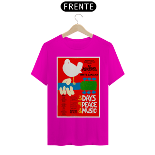 Nome do produto Camiseta Poster Original Festival Woodstock de 1969 - - NOSSAS CAMISETAS SÃO MAIS AJUSTADAS AO CORPO - ANTES DE FINALIZAR, VEJA TABELA DE MEDIDAS ABAIXO DO BOTÃO COMPRAR OU COMPRE UM TAMANHO MAIOR.