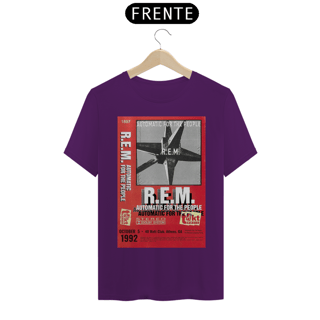 Nome do produto Camiseta R.E.M. em homenagem ao lançamento do disco Automatic for the People em 5 de outubro de 1992 . Em 2017, neste mesmo local foi realizada a festa de 25 anos do lançamento do disco - ANTES DE COMPRAR VEJA TABELA DE MEDIDAS ABAIXO DO BOTÃO COMPRA