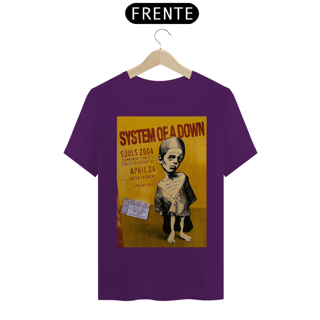 Nome do produto Camiseta System Of Down show de 2004 com ingresso original- NOSSAS CAMISETAS SÃO MAIS AJUSTADAS AO CORPO - ANTES DE FINALIZAR, VEJA TABELA DE MEDIDAS ABAIXO DO BOTÃO COMPRAR OU COMPRE UM TAMANHO MAIOR.