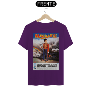 Nome do produto Camiseta Marillion show na alemanha de 1985 - NOSSAS CAMISETAS SÃO MAIS AJUSTADAS AO CORPO - ANTES DE FINALIZAR, VEJA TABELA DE MEDIDAS ABAIXO DO BOTÃO COMPRAR OU COMPRE UM TAMANHO MAIOR.
