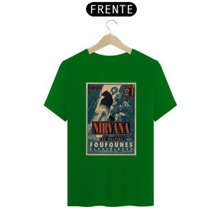 Nome do produto Camiseta Nirvana em Quebec Canadá 1991 - ANTES DE COMPRAR VEJA TABELA DE MEDIDAS ABAIXO DO BOTÃO COMPRAR, POIS TROCA POR ERRO DE TAMANHO É DE RESPONSABILIDADE SUA E GERA CUSTO PRA VOCÊ