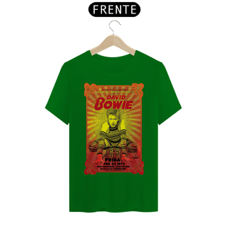 Nome do produto Camiseta David Bowie Show Ziggy Stardust no Tenesse em 1973 - ANTES DE COMPRAR VEJA TABELA DE MEDIDAS ABAIXO DO BOTÃO COMPRAR, POIS TROCA POR ERRO DE TAMANHO É DE RESPONSABILIDADE SUA E GERA CUSTO PRA VOCÊ