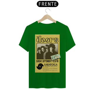 Nome do produto Camiseta The Doors Show em New York de 1968 com ingresso original - ANTES DE COMPRAR VEJA TABELA DE MEDIDAS ABAIXO DO BOTÃO COMPRAR, POIS TROCA POR ERRO DE TAMANHO É DE RESPONSABILIDADE SUA E GERA CUSTO PRA VOCÊ