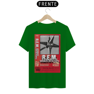 Nome do produto Camiseta R.E.M. em homenagem ao lançamento do disco Automatic for the People em 5 de outubro de 1992 . Em 2017, neste mesmo local foi realizada a festa de 25 anos do lançamento do disco - ANTES DE COMPRAR VEJA TABELA DE MEDIDAS ABAIXO DO BOTÃO COMPRA