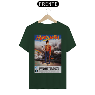 Nome do produto Camiseta Marillion show na alemanha de 1985 - NOSSAS CAMISETAS SÃO MAIS AJUSTADAS AO CORPO - ANTES DE FINALIZAR, VEJA TABELA DE MEDIDAS ABAIXO DO BOTÃO COMPRAR OU COMPRE UM TAMANHO MAIOR.