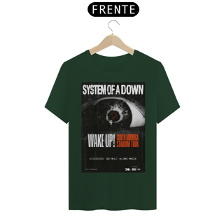 Nome do produto Camiseta System Of A Down Allianz Parque - NOSSAS CAMISETAS SÃO MAIS AJUSTADAS AO CORPO - ANTES DE FINALIZAR, VEJA TABELA DE MEDIDAS ABAIXO DO BOTÃO COMPRAR OU COMPRE UM TAMANHO MAIOR.