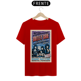 Nome do produto Camiseta Motley Crue Show em Memphis 1987 com abertura do Whitesnake com ingresso original - ANTES DE COMPRAR VEJA TABELA DE MEDIDAS ABAIXO DO BOTÃO COMPRAR, POIS TROCA POR ERRO DE TAMANHO É DE RESPONSABILIDADE SUA E GERA CUSTO PRA VOCÊ