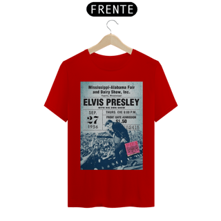 Nome do produto Camiseta Elvis Presley - Mississipi 1956 com ingresso original - ANTES DE COMPRAR VEJA TABELA DE MEDIDAS ABAIXO DO BOTÃO COMPRAR, POIS TROCA POR ERRO DE TAMANHO É DE RESPONSABILIDADE SUA E GERA CUSTO PRA VOCÊ