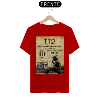 Nome do produto Camiseta U2 Joshua Tree Tour 1987 na Holanda com ingresso original - ANTES DE COMPRAR VEJA TABELA DE MEDIDAS ABAIXO DO BOTÃO COMPRAR, POIS TROCA POR ERRO DE TAMANHO É DE RESPONSABILIDADE SUA E GERA CUSTO PRA VOCÊ