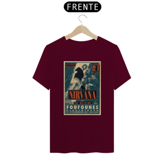 Nome do produto Camiseta Nirvana em Quebec Canadá 1991 - ANTES DE COMPRAR VEJA TABELA DE MEDIDAS ABAIXO DO BOTÃO COMPRAR, POIS TROCA POR ERRO DE TAMANHO É DE RESPONSABILIDADE SUA E GERA CUSTO PRA VOCÊ