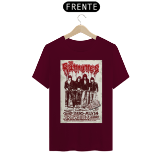 Nome do produto Camiseta Ramones Show no Texas 1977 com seu ingresso original - ANTES DE COMPRAR VEJA TABELA DE MEDIDAS ABAIXO DO BOTÃO COMPRAR, POIS TROCA POR ERRO DE TAMANHO É DE RESPONSABILIDADE SUA E GERA CUSTO PRA VOCÊ