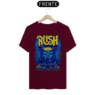 Nome do produto Camiseta Rush - primeiro Show da turnê Fly By Night de 1975 - ANTES DE COMPRAR VEJA TABELA DE MEDIDAS ABAIXO DO BOTÃO COMPRAR, POIS TROCA POR ERRO DE TAMANHO É DE RESPONSABILIDADE SUA E GERA CUSTO PRA VOCÊ