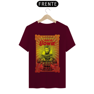 Nome do produto Camiseta David Bowie Show Ziggy Stardust no Tenesse em 1973 - ANTES DE COMPRAR VEJA TABELA DE MEDIDAS ABAIXO DO BOTÃO COMPRAR, POIS TROCA POR ERRO DE TAMANHO É DE RESPONSABILIDADE SUA E GERA CUSTO PRA VOCÊ