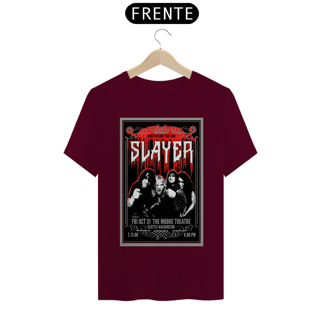 Nome do produto Camiseta Slayer Da turnê Reign in Blood de 1986 - ANTES DE COMPRAR VEJA TABELA DE MEDIDAS ABAIXO DO BOTÃO COMPRAR, POIS TROCA POR ERRO DE TAMANHO É DE RESPONSABILIDADE SUA E GERA CUSTO PRA VOCÊ