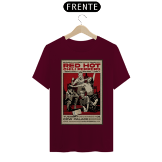 Nome do produto Camiseta Red Hot Chili Peppers Show 1991 em São Francisco com Nirvana e Pearl Jam com ingresso original - ANTES DE COMPRAR VEJA TABELA DE MEDIDAS ABAIXO DO BOTÃO COMPRAR, POIS TROCA POR ERRO DE TAMANHO É DE RESPONSABILIDADE SUA E GERA CUSTO PRA VOCÊ