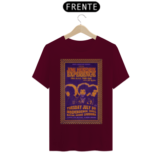 Nome do produto Camiseta Jimi Hendrix show na Louisiana 1968 - ANTES DE COMPRAR VEJA TABELA DE MEDIDAS ABAIXO DO BOTÃO COMPRAR, POIS TROCA POR ERRO DE TAMANHO É DE RESPONSABILIDADE SUA E GERA CUSTO PRA VOCÊ