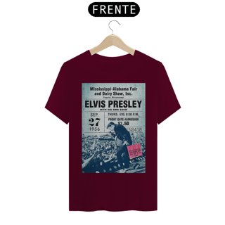 Nome do produto Camiseta Elvis Presley - Mississipi 1956 com ingresso original - ANTES DE COMPRAR VEJA TABELA DE MEDIDAS ABAIXO DO BOTÃO COMPRAR, POIS TROCA POR ERRO DE TAMANHO É DE RESPONSABILIDADE SUA E GERA CUSTO PRA VOCÊ