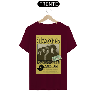 Nome do produto Camiseta The Doors Show em New York de 1968 com ingresso original - ANTES DE COMPRAR VEJA TABELA DE MEDIDAS ABAIXO DO BOTÃO COMPRAR, POIS TROCA POR ERRO DE TAMANHO É DE RESPONSABILIDADE SUA E GERA CUSTO PRA VOCÊ