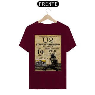 Nome do produto Camiseta U2 Joshua Tree Tour 1987 na Holanda com ingresso original - ANTES DE COMPRAR VEJA TABELA DE MEDIDAS ABAIXO DO BOTÃO COMPRAR, POIS TROCA POR ERRO DE TAMANHO É DE RESPONSABILIDADE SUA E GERA CUSTO PRA VOCÊ