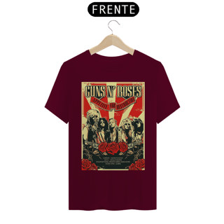Nome do produto Camiseta Guns N Roses em Manchester 1987 - ANTES DE COMPRAR VEJA TABELA DE MEDIDAS ABAIXO DO BOTÃO COMPRAR, POIS TROCA POR ERRO DE TAMANHO É DE RESPONSABILIDADE SUA E GERA CUSTO PRA VOCÊ