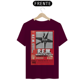 Nome do produto Camiseta R.E.M. em homenagem ao lançamento do disco Automatic for the People em 5 de outubro de 1992 . Em 2017, neste mesmo local foi realizada a festa de 25 anos do lançamento do disco - ANTES DE COMPRAR VEJA TABELA DE MEDIDAS ABAIXO DO BOTÃO COMPRA