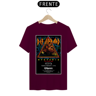 Nome do produto Camiseta Def Leppard Show de 1988 em Cleveland- - NOSSAS CAMISETAS SÃO MAIS AJUSTADAS AO CORPO - ANTES DE FINALIZAR, VEJA TABELA DE MEDIDAS ABAIXO DO BOTÃO COMPRAR OU COMPRE UM TAMANHO MAIOR.