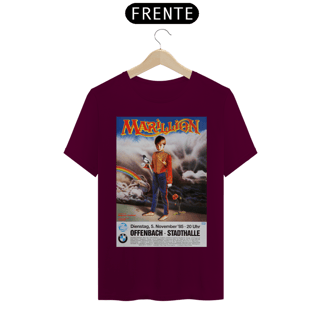 Nome do produto Camiseta Marillion show na alemanha de 1985 - NOSSAS CAMISETAS SÃO MAIS AJUSTADAS AO CORPO - ANTES DE FINALIZAR, VEJA TABELA DE MEDIDAS ABAIXO DO BOTÃO COMPRAR OU COMPRE UM TAMANHO MAIOR.