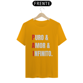 Nome do produto Camiseta PAI = Puro, Amor e Infinito. (PRETA)