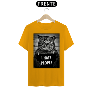 Nome do produto Camiseta I Hate People - Cat