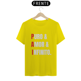 Nome do produto Camiseta PAI = Puro, Amor e Infinito. (PRETA)